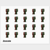 zwarte trots rood groen vuist pan Afrikaanse vlag  Ronde Sticker (Vel)