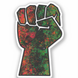 zwarte trots rood groen vuist pan Afrikaanse vlag  Sticker