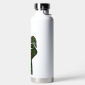 zwarte trots rood groen vuist pan Afrikaanse vlag Waterfles (Links)