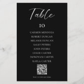 Zwarte trouwstoelindeling QR-code menu (Voorkant)