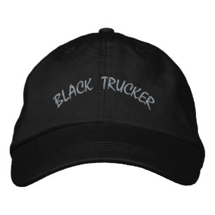 ZWARTE TRUCKER Premium Verstelbare Mode-Hoeden Zwa Geborduurde Pet