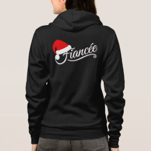 Zwarte trui met kerstmannenhoofdmuts voor verloofd hoodie