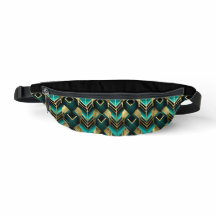 ZWARTE TURQUOISE GOUDEN ART DECO PATRONEN