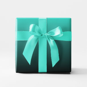 Zwarte Turquoise Ombre Cadeaupapier