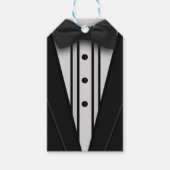 Zwarte Tuxedo met Bow-Stropdas Cadeaulabel (Voorkant)