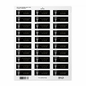 Zwarte Tuxedo met Bow-Stropdas Etiket (Full Sheet)
