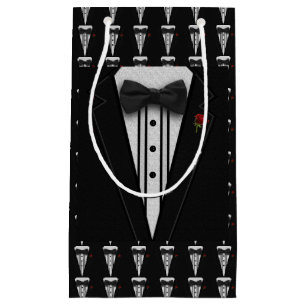 Zwarte Tuxedo met Bow-Stropdas Klein Cadeauzakje