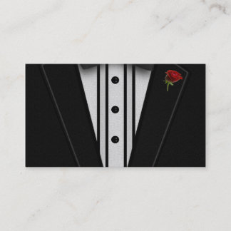 Zwarte Tuxedo met Bow-Stropdas Visitekaartje