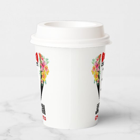 Zwarte Tuxedo Red BowTie & Groomsman Texto Paper C Papieren Bekers (Rechts)