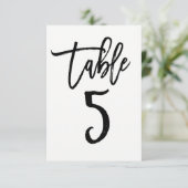 Zwarte Typ Moderne Trendy Script Tafelnummer 5 (Staand voorkant)
