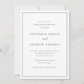 Zwarte typografie formeel diner voorafgaand aan de kaart (Voorkant)