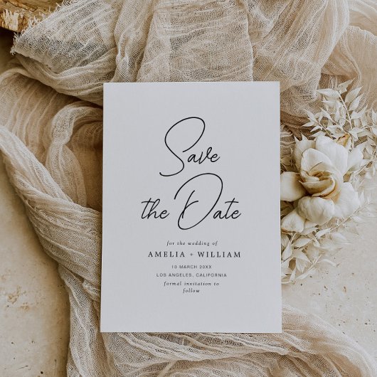 zwarte typografie met de bruiloft Opslaan Datum Save The Date