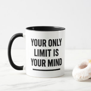 Zwarte typografie Motivatie dagelijkse herinnering Mok