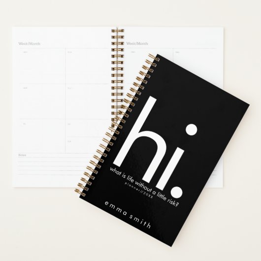Zwarte Typografie Planner (Display)