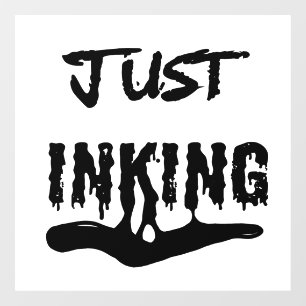 Zwarte typografie studio voor kunstenaars die net raamsticker
