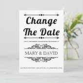 Zwarte typografie Verander de aankondiging van de  (Staand voorkant)