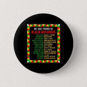 Zwarte uitvinders trots zwarte geschiedenis maand ronde button 5,7 cm
