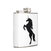Zwarte Unicorn Silhouette Flask Heupfles (Rechts)