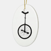 Zwarte Unicycle Keramisch Ornament (Links)