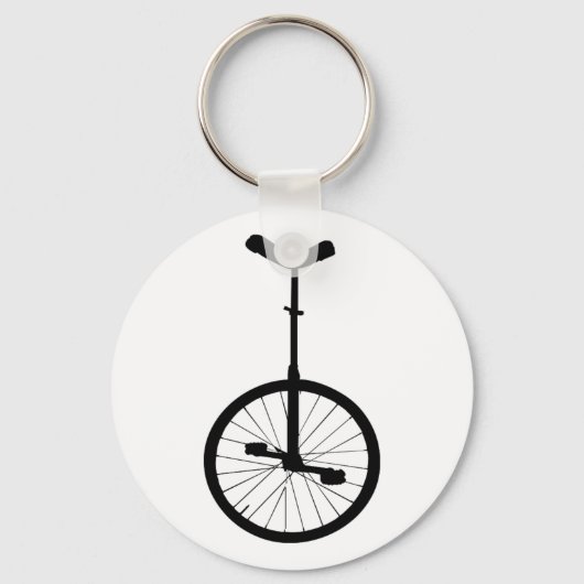 Zwarte Unicycle Sleutelhanger (Voorkant)