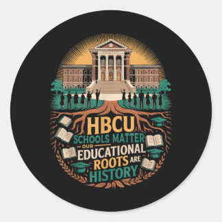 Zwarte universiteit Afro-Amerikaanse student Ronde Sticker