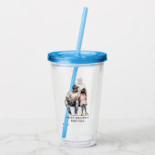 Zwarte vader en dochter Bond (3) Acryl Drinkbeker (Achterkant)