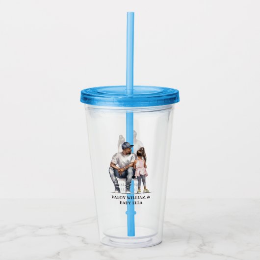 Zwarte vader en dochter Bond (3) Acryl Drinkbeker (Voorkant)