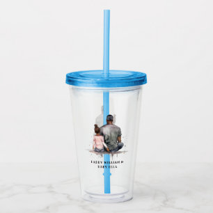 Zwarte vader en dochter Bond (4) Acryl Drinkbeker
