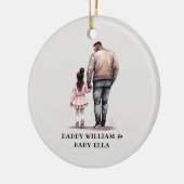 Zwarte vader en dochter Bond (7) Keramisch Ornament (Links)