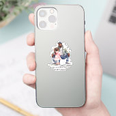 Zwarte vader en dochter Bond Sticker (Telefoon)