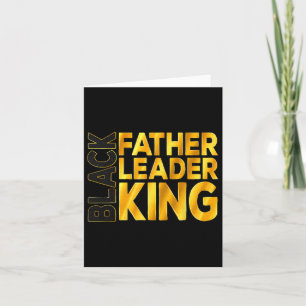 Zwarte vader leider koning Afrikaanse Afro Junetee Kaart