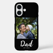 Zwarte Vader Opgerichte Script Foto Case-Mate iPhone Case (Achterkant)