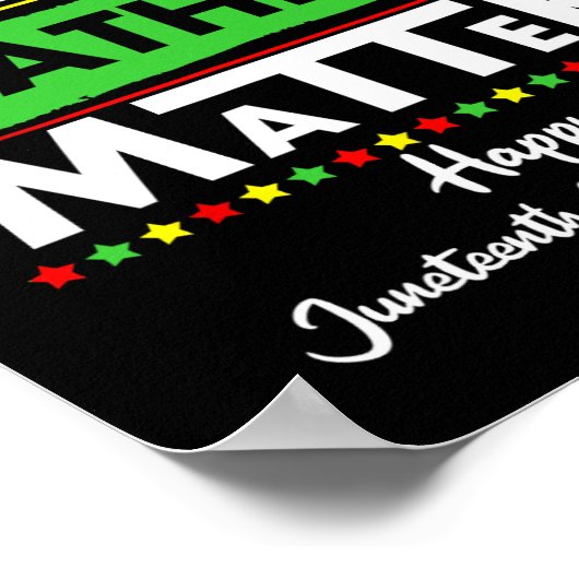 Zwarte vader probleem Vaderdag Juneteenth Afrika Poster (Hoek)