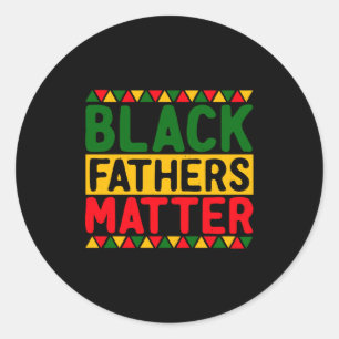 Zwarte vaders zwarte trots zwarte geschiedenis Mon Ronde Sticker