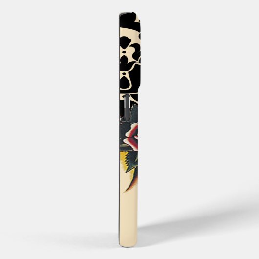 Zwarte Vector Damask  Meisje Case-Mate iPhone Case (Achterkant / Rechts)