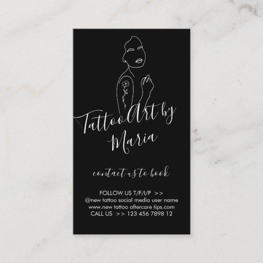 Zwarte ventilator op schouderschouderschouder voor visitekaartje (Voorkant)