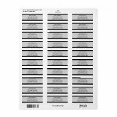 Zwarte verf etiket (Full Sheet)