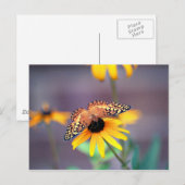 zwarte verf met vlinder 3 briefkaart (Voorkant / Achterkant)