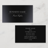 Zwarte verloop visitekaartje (Voorkant / Achterkant)