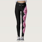 Zwarte Vermont State Red Cover Flower Leggings (Voorkant)