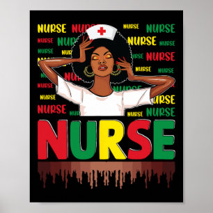 Zwarte Verpleegster Gesofisticeerd En Mooi Melanin Poster
