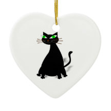 Zwarte vetkat met groene ogen