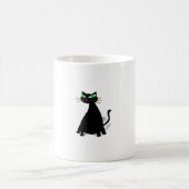 Zwarte vetkat met groene ogen koffiemok (Center)