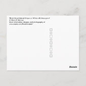 Zwarte vierzijdige strepen op wit met monogram briefkaart (Achterkant)