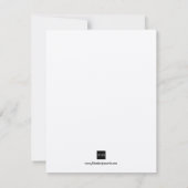 Zwarte vilt formele bruiloft met de platte datumka save the date (Achterkant)