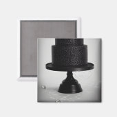 Zwarte Vintage-bruiloft en standaard Magneet (Voorkant / Achterkant)