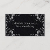 Zwarte Vintage Visitekaartje (Achterkant)