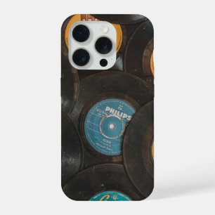 Zwarte Vinyl Klassieke Platen iPhone 15 Pro Hoesje