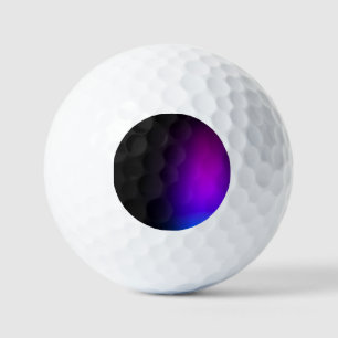 Zwarte violette gradiënt gloed golfballen