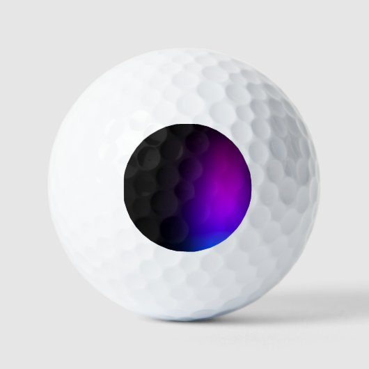 Zwarte violette gradiënt gloed golfballen (Voorkant)